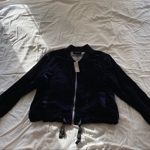 NWT blue j crew velvet jacket